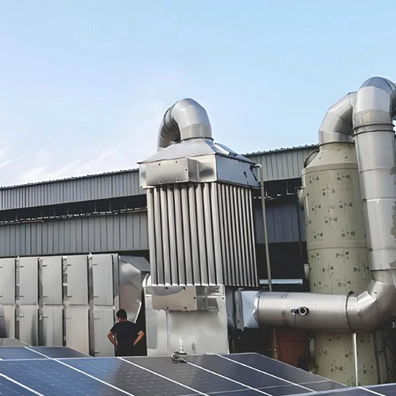What is the treatment of organic waste gas from a thermal turbine?
